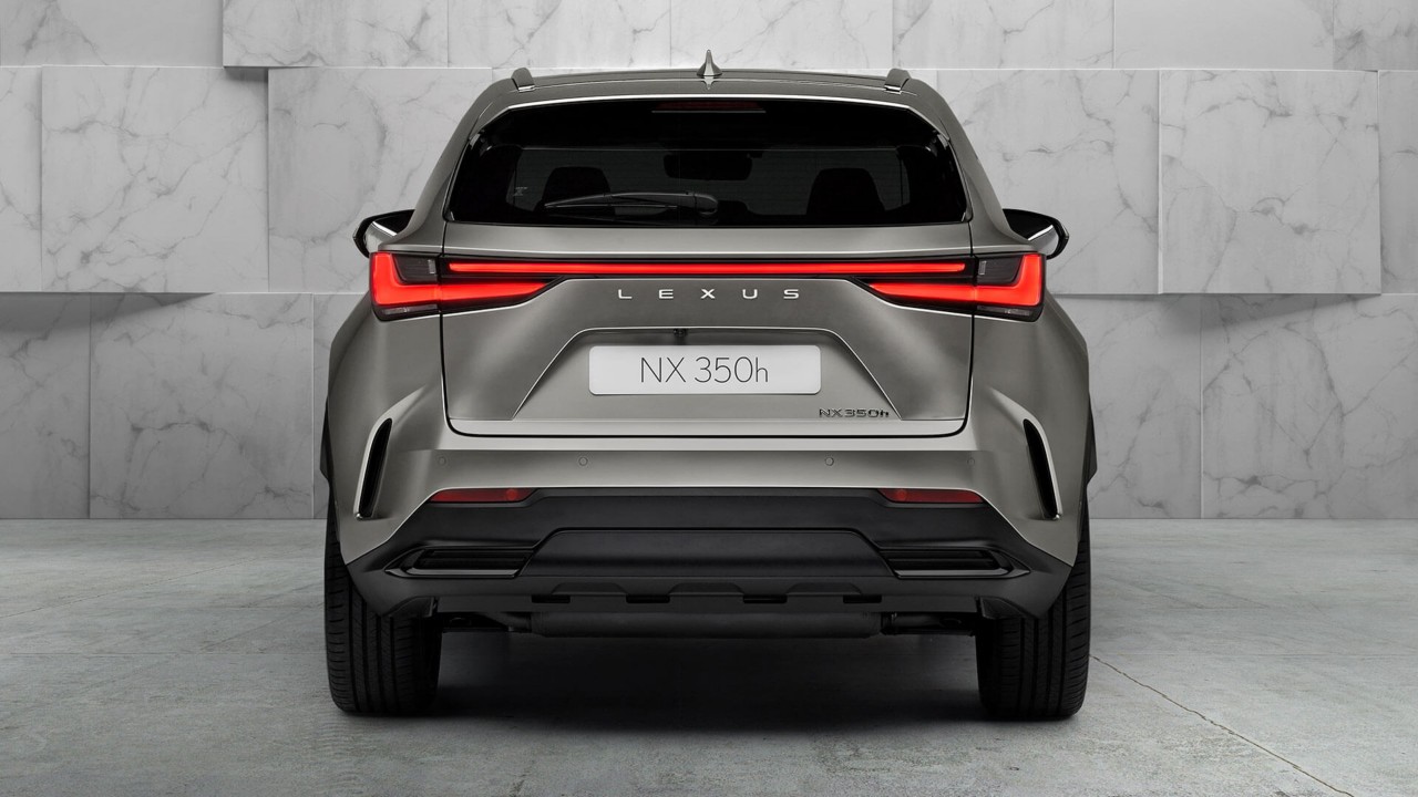 Rear view of the Lexus NX 350h