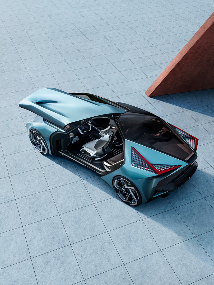 Un extérieur futuriste qui laisse entrevoir les véhicules électriques Lexus de 2030
