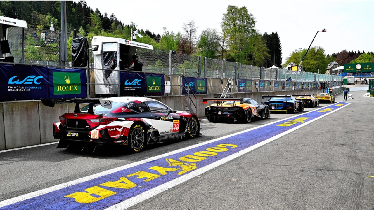 Rear view of a Lexus RC F GT3 at the FIA World Endurance Championship